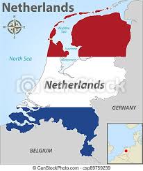 See more ideas about netherlands map, map, netherlands. Map Of Netherlands With Flag And Location On European Map Vector Image Canstock
