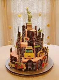 Place the dark chocolate in a decorating bottle and squeeze fine lines over the entire cake surface. 73 New York Cake Ideas New York Cake Cake Nyc Cake