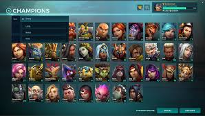 This game requires a constant internet connection for all game modes. Champions Menu Sort By Name Level Role Paladins