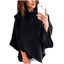 Femmes poncho shawl scarf sweater jacket manteau tricoté cardigan trassel. Ajf Poncho Femme Court Nalan Com Sg