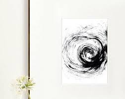 Black And White Nature Art Prints Wind Nature Art Print Prints Abstract Ink Print Minimal Art Print Circle Print Minimal Abstract Wall Art Black And Abstract Nature Art Abstract Artwork