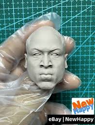 1/6 High Detail Unpainted NBA Dwyane Wade Head Sculpt for 12'' Action  Figure