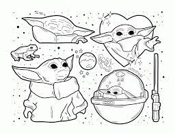 Cool baby yoda coloring pages can be downloaded and printed for free on our website. Baby Yoda Coloring Page 1 Line 17qq Com