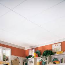Explore costs per square foot to install a false ceiling in a basement or other room. Mineral Fiber Suspended Ceiling Plain White Armstrong Ceilings Usa Tile Acoustic Flame Retardant