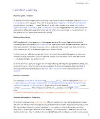 Debt Collection Agency Business Plan Template Debt Collection Agency Business Plan Template Business Planning