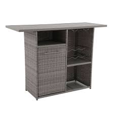 Barrington Wicker Storage Bar Bed Bath Beyond Outdoor Wicker Furniture Outdoor Bar Furniture Patio Furniture Layout