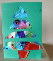The crafts use materials found around the house, like egg cartons, cardboard, paper, boxes, string, crayons, paint, glue, etc. Homemade Christmas Cards