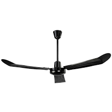 Industrial 56 In Indoor Loose Wire Black Ceiling Fan With 3 Metal Blades And 16 In Downrod Cp56frbk Black Ceiling Fan Ceiling Fan Commercial Ceiling Fans