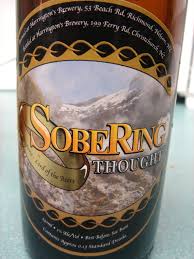 Sobering Thought Lord Of The Rings Ale Beer Original Harrington S Premium Stout Brewed For The Cast Members Containing On Beer Ale Beer Gold Peak Tea Bottle