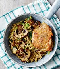 Miguel Barclay S Chicken And Mushroom Orzo Recipe One Pound Meals Recipes Food