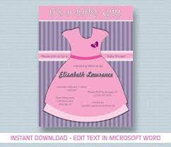 Printable Baby Girl Shower Invitation Template In Ms Word Girl S Baby Shower Invites For Girl Printable Baby Shower Invitations Custom Baby Shower Invitations