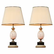 pair of french table or console lamps with travertine ostrich egg lamp french table table lamp