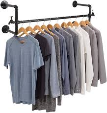 Amazon.com: MyGift Black Metal Wall Mounted Faucet Design Closet Rod  Garment Rack/Hanging Clothes Bar Display: Home & Kitchen