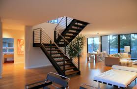 Balcony, stairs stainless steel stair. Steel Staircase Modern Staircase Seattle By Alcova Architecture Houzz