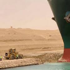 Massive ship blocking the suez canal brings billions of dollars in trade to a standstill. Uae O2tdcwl4em