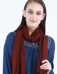 Birthday Gift For Fiance Female Indian Red Black Wool Scarf Women Accessory Indian Long Scarves Gift For Mom Girlfriend Christmas Birthday Winter Aut Wool Scarf Women Black Wool Scarf Womens Scarves