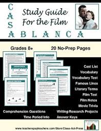 No matter how simple the math problem is, just seeing numbers and equations could send many people running for the hills. Casablanca Study Guide For The Film Worksheets Distance Learning