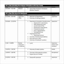 Employee Training Plan Template Word New Employee Schedule Template 5 Download Free Documents In Schedule Template How To Plan Business Plan Template