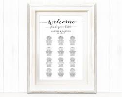 Welcome Wedding Seating Chart Template In Four Sizes