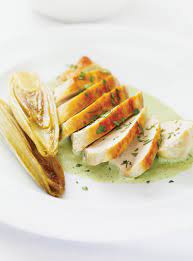 Poulet Aux Herbes Et Aux Endives Caramelisees Ricardo Recipe Endive Herb Sauce Recipes