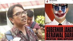 Dalam postingannya, ade armando mengatakan isu pemakzulan presiden digulirkan muhammadiyah. Sudah Sering Dilaporkan Ke Polisi Begini Tujuan Ade Armando Sengaja Unggah Meme Wajah Joker Anies Baswedan Ke Media Sosial Semua Halaman Fotokita