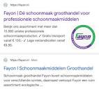 Schoonmaakmiddelen en Schoonmaakartikelen Fayon.nl