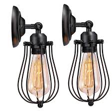 Shop Wire Cage Licperron Adjustable Industrial Wall Sconce 2 Pack Multi Color Overstock 30396980
