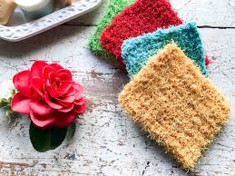 #2 post stitch washcloth designed by: Big Thick Crochet Dish Scrubby Pattern Itchin For Some Stitchin