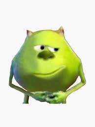 Mike Wazovski Debby Ryan Smirk Meme Sticker Sticker By Theasim In 2021 Meme Stickers Mood Pics Memes