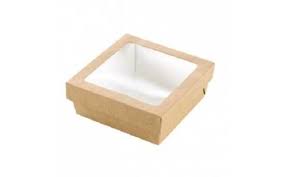 Personalize designed various styles kraft cake slice boxes. Kraft Window Box