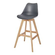 Diy wooden bar stool with legs. Pitaya Dark Grey Non Adjustable Fixed Bar Stool Diy At B Q