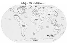 It shows the location of most of the world's countries and includes their names where space allows. Major World Rivers Outline Map Homeschool Geography Map River