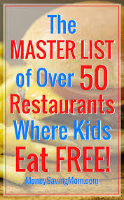 They had a page of specials as well as the ordinary menu. The Master List Of Kids Eat Free And Almost Free Restaurant Deals Money Saving Mom
