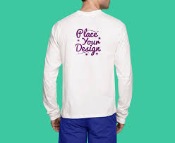 A Front And Backside Full Sleeves T Shirt Mockup For Online T Shirt Stores As Well As For Designers To Presen Shirt Mockup Long Sleeve Tshirt Men Tshirt Mockup