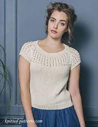 In this section, you can find free cotton knitting patterns. Summer Top Free Knitting Pattern Knitting Patterns Free Sweater Knit Top Patterns Free Knitting Patterns For Women