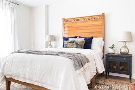 The bed frame with headboard and footboard can provide strong steel support for increased mattress life without the need for a box spring and allows for valuable under bed storage. How To Make An Antique Full Bed Into A Queen Maison De Pax