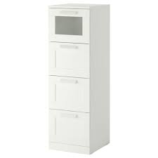 Brimnes Comoda De 4 Cajones Blanco Vidrio Esmerilado 39x124 Cm Ikea Vetro Smerigliato Idee Ikea Cassettiere