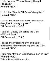 After all, bill gates has said publically that when he dies his kids will only inherit $10 million apiece. Bill Gates Son In Law Terriblefacebookmemes