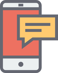 Handy, chat Symbol in Flat Line User Experience Icon Set