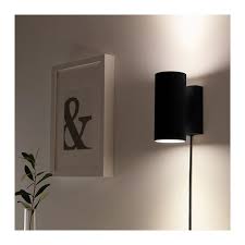 Nymane Anthracite Wall Up Downlighter Wired In Ikea Downlights Plug In Wall Lights Wall Lights Bedroom