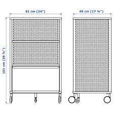 Slot for label on each drawer so you can easily keep things organized and find what you are looking for. Bekant Mesh White Storage Unit On Castors 61x101 Cm Ikea