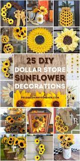 25 Sunflower Dollar Store Diy Home Decor Ideas Fall Crafts Diy Sunflower Crafts Sunflower Wall Decor
