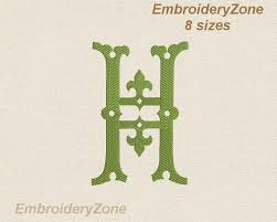 Counted cross stitch alphabet letters and numbers dimensions cross stitch craft kit zoo alphabet birth record personalized baby gift yeesam art cross stitch kits stamped for adults beginner kids, english alphabet flowers 11ct 44×75cm. Antique Monograms From Old Books H 1 Embroidery Design Letter Etsy