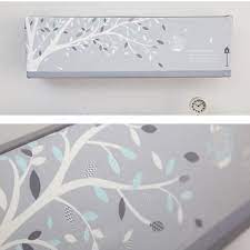 Elasticized edges, remains in place. Indoor Air Conditioner Cover Wall Mounted Decorative Hood 74 78 81 85 89 95 X 27 X 19cm Tree Leaves Gray Tree Indoor Tree Wall Decortree Decoration Aliexpress