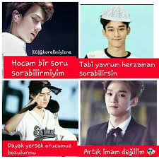 Chenin Imam Power Hali Hcjdkfn Bu Arada Sehun Sacma Sorulariyla Imami Biktirir Ve Imam Imamliktan Cikar Ramazan Capsleri Funny Kpop Cap
