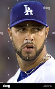 Los Angeles Dodgers pitcher Esteban Loaiza warms up in the bullpen before  the start of a baseball game against the San Diego Padres Saturday, Sept.  1, 2007, in San Diego. Loaiza was