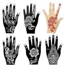 Most customers want to know how long henna. Amazon Com Xmasir 6 Pieces India Henna Tattoo Stencil Kit For Women Girl Hand Art Painting Temporary Tattoo Sticker Glitter Templates 20 X 10 5cm Beauty