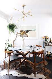 Abstract multitone wall art adds a dramatic touch in the room. 15 Eclectic Dining Rooms The Fox She Chicago Fashion Blog