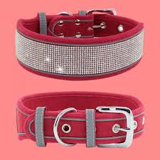 Each collar is adjustable with five eyelets to create a comfortable fit. 2021 New Pet Reflective Collar Rhinestone Dog Collar Medium And Large Dogs Suede Reflective Dog Collar Walmart Com Walmart Com