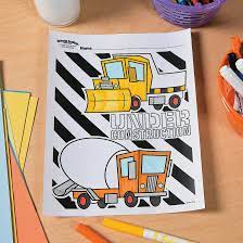 Open any of the printable files above by clicking the image or the link below the image. Construction Party Free Printable Coloring Page Idea Fun365